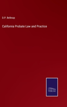 Hardcover California Probate Law and Practice Book