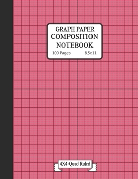 Paperback Graph paper composition notebook: Grid Paper Composition Notebook with beautiful colored cover pages-(KIDS, GIRLS, BOYS, STUDENT)- Quad Ruled(4x4) 100 Book