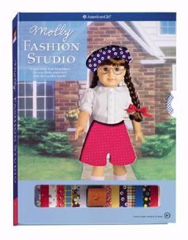 Hardcover Molly Fashion Studio [With Reusable Accessory Stickers/Reusable Sticky Dots and Stamp and Stencils and Design Book and 4 Book