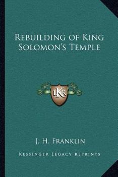 Paperback Rebuilding of King Solomon's Temple Book