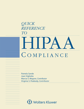 Paperback Quick Reference to Hipaa Compliance: 2020 Edition Book