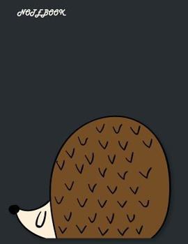 Notebook: Cute porcupine on black cover and Dot Graph Line Sketch pages, Extra large (8.5 x 11) inches, 110 pages, White paper, Sketch, Draw and Paint