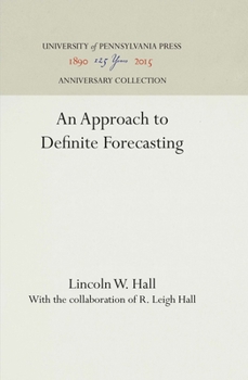Hardcover An Approach to Definite Forecasting Book
