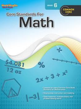 Paperback Core Standards for Math Reproducible Grade 6 Book