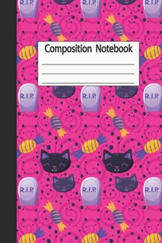 Composition Notebook: Halloween Wide Ruled Journal, Notebook, Diary for Adult Writing |120 Pages | 6 x 9"|