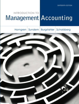 Hardcover Introduction to Management Accounting Book