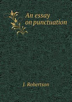 Paperback An essay on punctuation Book