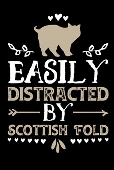 Easily Distracted By Scottish Fold: Personal Planner 24 month 100 page 6 x 9 Dated Calendar Notebook For 2020-2021 Academic Year