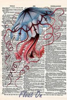 Float On: A 6x9" Matte Soft Cover Vintage Style Upcycled Dictionary Art NoteBook With 120 Dot Grid Pages