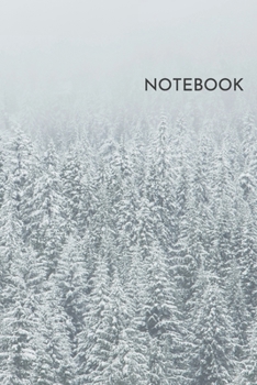 Paperback Notebook 6X9: Winter Wonderland Blank Lined College Ruled Notebook 6x9 Inches 100 Pages Forest Snow Trees Book