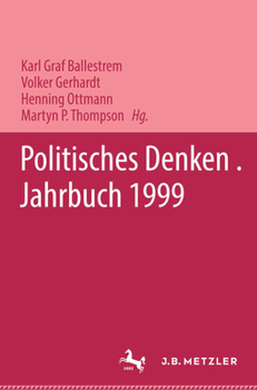 Hardcover Politisches Denken. Jahrbuch 1999 [German] Book
