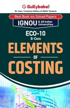 Paperback ECO-10 Elements of Costing Book