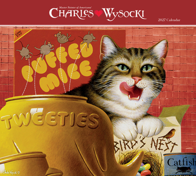 Carousel Worldwide Charles Wysocki Cat Tales 2027 Large Wall Calendar – 16-Month Calendar, Whimsical Cat Artwork, Monthly Wall Calendar for Home or Office, 14? × 12?, Gift