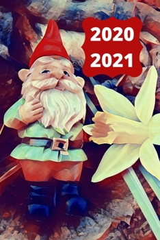 Red Hat Garden Lawn Gnome Fantasy Lover's Dated Weekly  2 year Calendar Planner Gift Book: Cute Small Pocket/Purse Size To-Do Lists,Tasks, Notes, ... - Dec 2021, 25 months Weekly Planner Book)