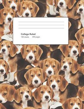 Beagle Puppy Composition book: Baby Beagle Notebook: Beagle Dog Puppy, 8.5"x11" (200 Pages) Blank Composition notebook College Ruled, Use it for college or school or as a journal, write about your bea