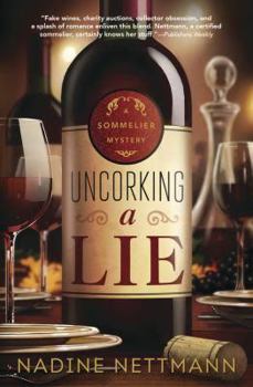 Paperback Uncorking a Lie [Large Print] Book