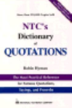 Paperback Ntc's Dictionary of Quotations (National Textbook Language Dictionaries) Book