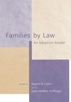 Paperback Families by Law: An Adoption Reader Book