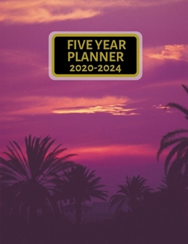 Paperback Five Year Planner 2020-2024: Calendar and Organizer Agenda Journal Book