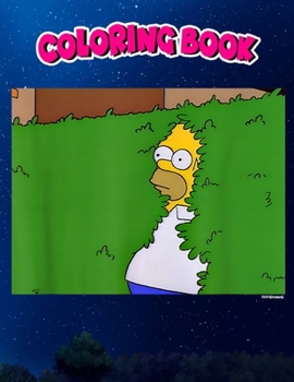 Paperback Coloring Book: The Simpsons Homer Hedge Meme, Children Coloring Book, 100 Pages to Color Book