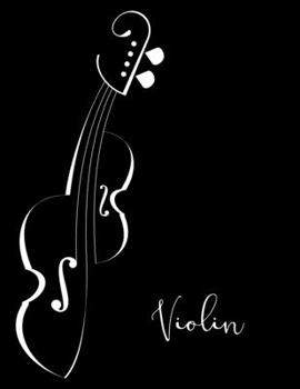 Paperback Musical Instrument: Violin: 8.5 x 11 College Ruled Notebook Book