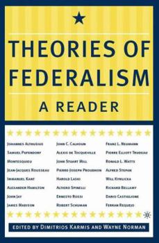 Hardcover Theories of Federalism: A Reader Book