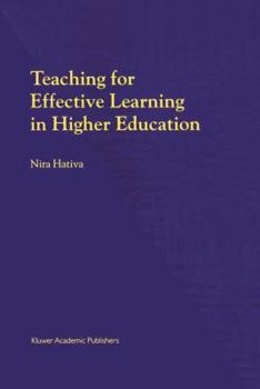 Paperback Teaching for Effective Learning in Higher Education Book