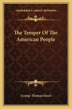 Paperback The Temper Of The American People Book