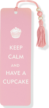 Keep Calm and Have a Cupcake Beaded Bookmark