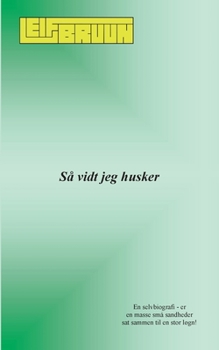Paperback Så vidt jeg husker [Danish] Book