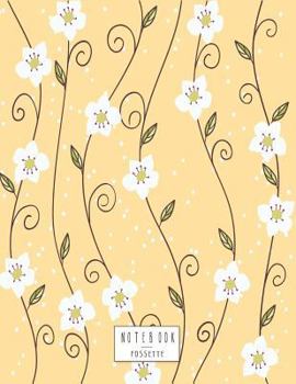 Paperback Notebook: Cherry blossom on yellow cover and Dot Graph Line Sketch pages, Extra large (8.5 x 11) inches, 110 pages, White paper, Book