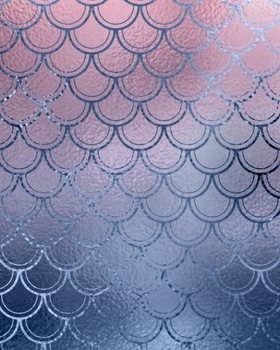 Blush and Navy Mermaid Scales Composition Notebook - Large Unruled Notebook - 8x10 Blank Notebook (Softcover Journal / Notebook / Sketchbook / Diary)