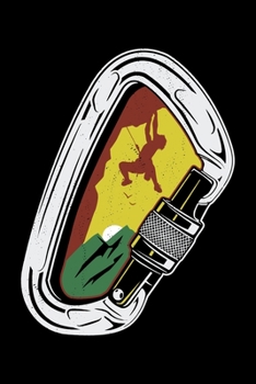 Composition Notebook: Retro Carabiner Mountain Climbing Lined Notebook Journal Diary 6x9