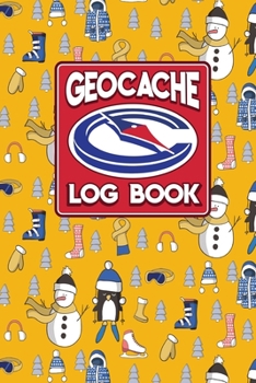 Geocache Log Book: Geocache Log Paper, Geocaching Log Books, Geocaching Information Sheet, Geocaching Logbook Template, Cute Winter Skiing Cover
