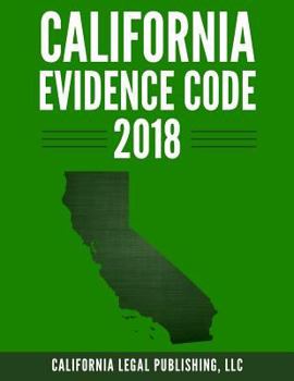 Paperback California Evidence Code 2018 Book