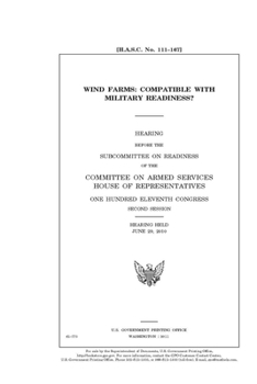Paperback Wind farms: compatible with military readiness? Book