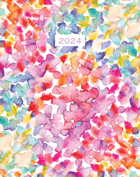 Spiral-bound Perfectly Painted 2024 7.5 X 9.5 Booklet Monthly Planner Book