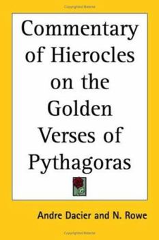 Paperback Commentary of Hierocles on the Golden Verses of Pythagoras Book