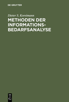 Hardcover Methoden der Informationsbedarfsanalyse [German] Book