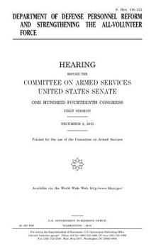 Department of Defense personnel reform and strengthening the all-volunteer force