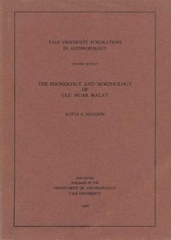 Paperback The Phonology and Morphology of Ulu Muar Malay: Volume 70 Book