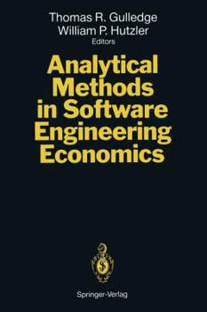 Paperback Analytical Methods in Software Engineering Economics Book