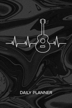 Paperback Daily Planner Weekly Calendar: Guitar Player Organizer Undated - Blank 52 Weeks Monday to Sunday -120 Pages- Guitar Pulse Line Notebook Journal Guita Book