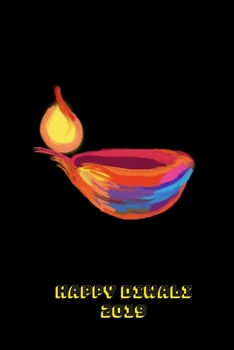 Happy Diwali 2019: Thoughtful Diwali Gift, Lined Blank Notebook, Mandala Back Cover, 6 x 9, 120 White Color Pages, Matte Finish Cover