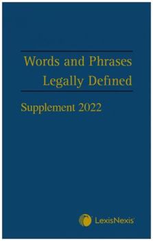 Paperback Words and Phrases Legally Defined 2022 Supplement Book