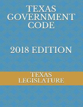 Paperback Texas Government Code 2018 Edition Book