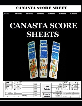 Paperback Canasta Score Sheets: 8.5 x 11" Canasta Game Record Keeper Book