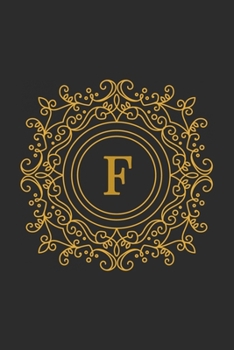 F: monogram initial Letter F - Personalized Initial Monogram Letter F  College Ruled Notebook - 6 x 9 inch Pocket Size: Cute Alphabet Vintage ...