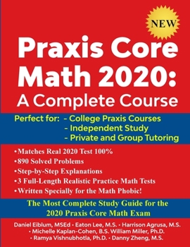 Paperback Praxis Core Math 2020: A Complete Course Book