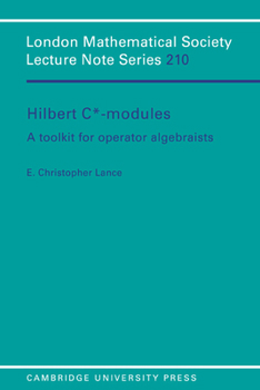 Paperback Hilbert C*-Modules: A Toolkit for Operator Algebraists Book